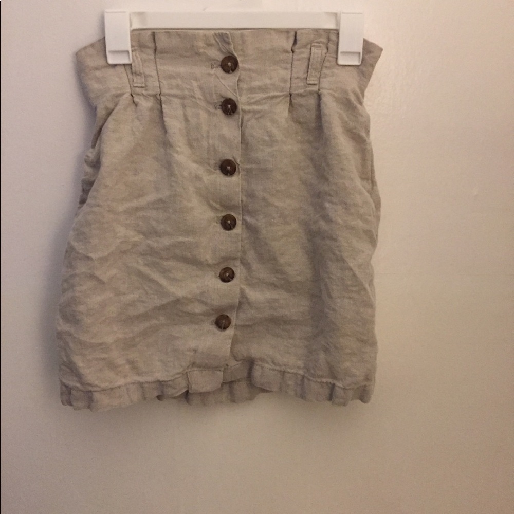 Button up a-line skirt
